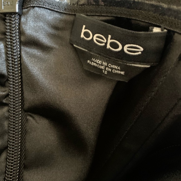 Bebe Strapless Asymmetrical Dress Sz 12 - Picture 8 of 9